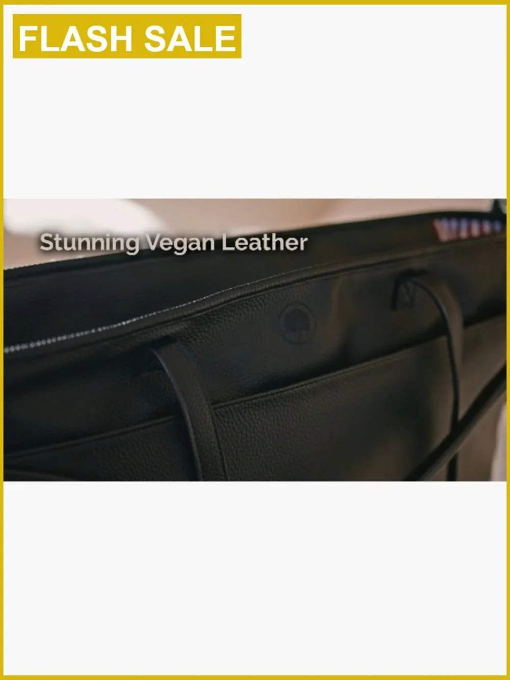 Vegan Leather Tote with Removable Diaper Bag Insert and Changing Pad